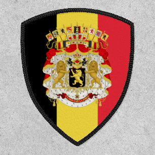 Belgian Flag & Coat of Arms, Flag of Belgium Patch