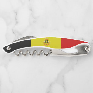 Belgian flag-coat of arms waiter's corkscrew