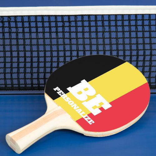 Belgian flag custom table tennis ping pong paddle