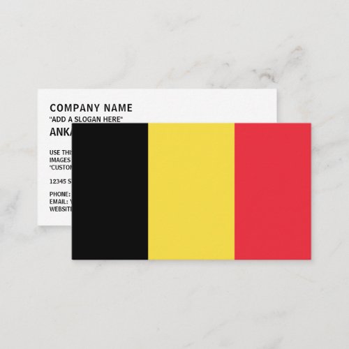 Belgian Flag Flag of Belgium Business Card