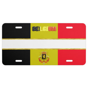 Belgian flag license plate