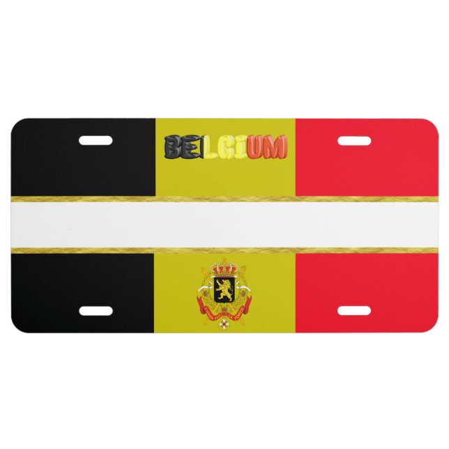Belgian flag license plate (Front)