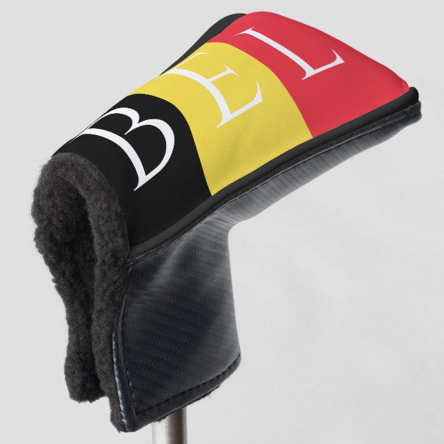 Belgian flag of Belgium custom golf head covers (3/4 Front)