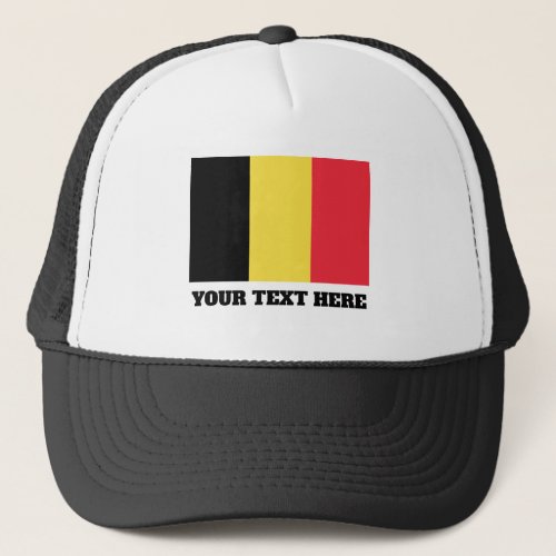 Belgian flag of Belgium custom trucker hat