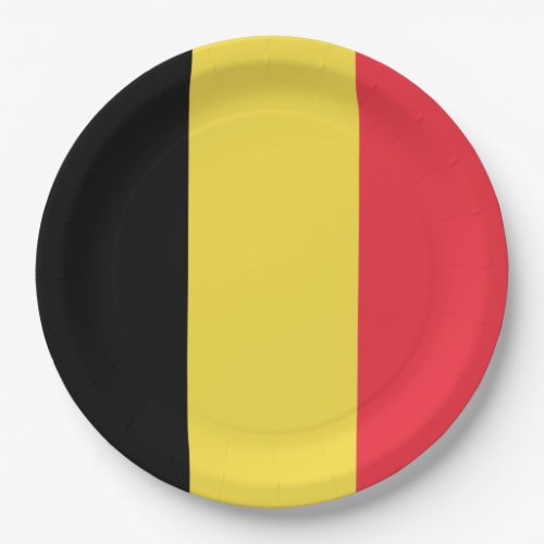 Belgian Flag Paper Plates