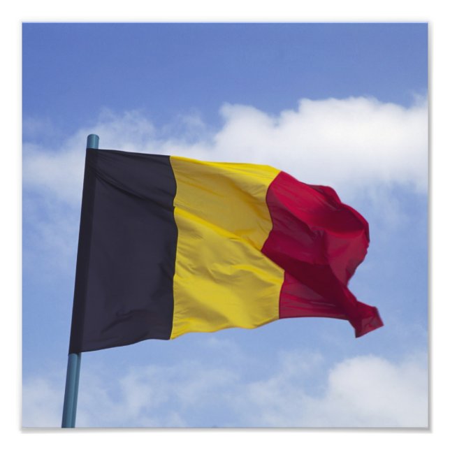 Belgian flag RF) Photo Print (Front)
