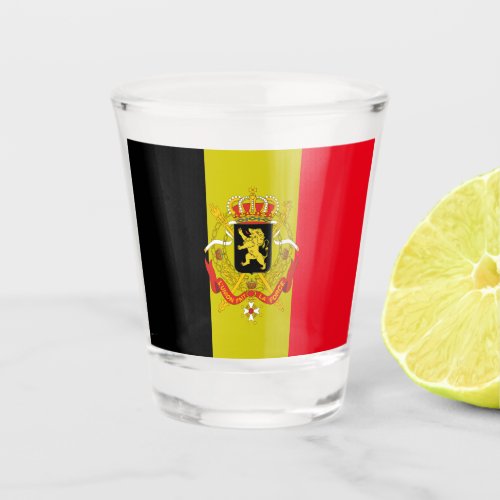Belgian flag shot glass