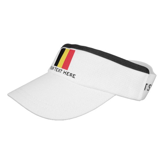 Belgian flag sports sun visor cap hat (Angled)