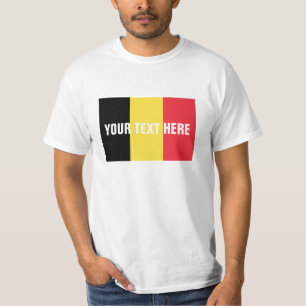 Belgian flag t shirts Custom Belgium merchandise