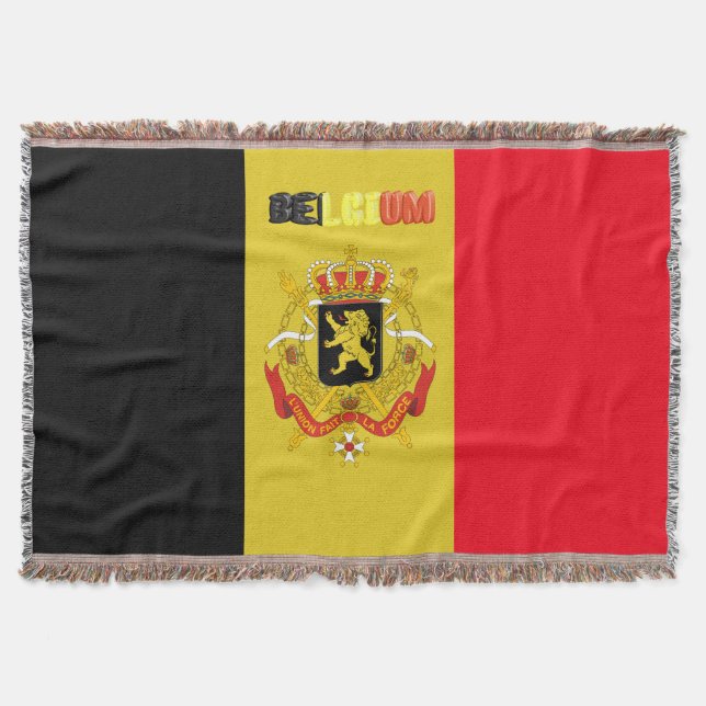 Belgian flag throw blanket (Front)