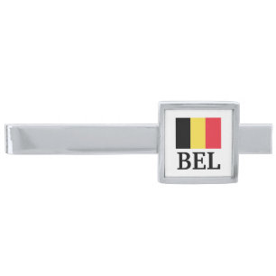 Belgian flag tie clip BEL Belgium pride symbol