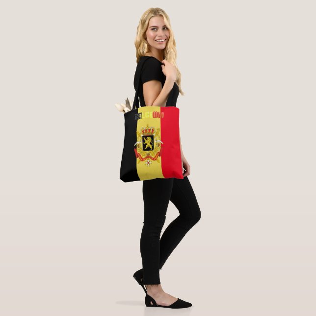 Belgian flag tote bag (On Model)