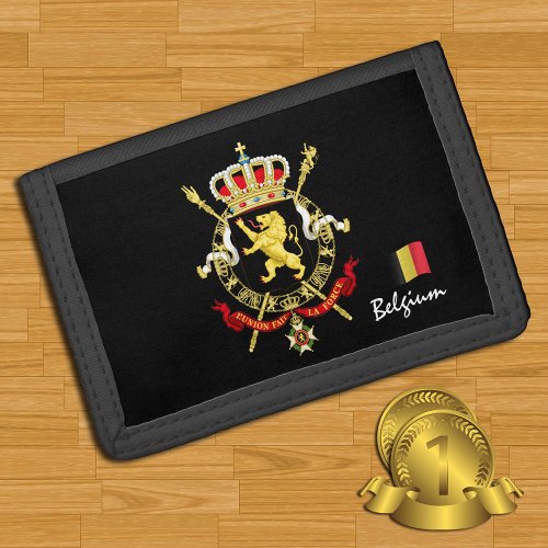 Belgian flag wallets emblem Belgium fashion Trifold Wallet