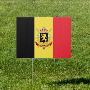 Belgian Flag Yard Sign & Belgium outdoor sings
