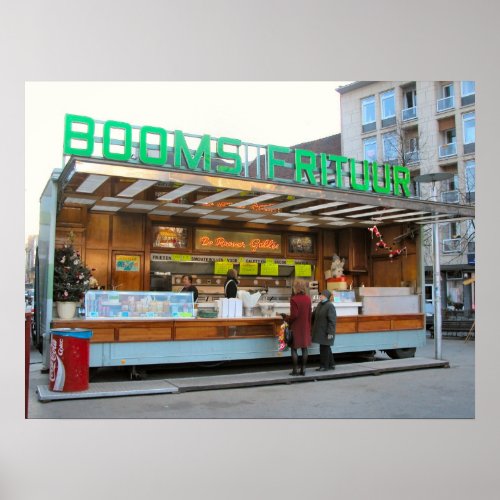 Belgian food trailer great fast food poster