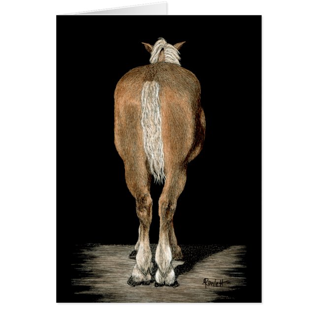 "Belgian Got Back" - Draft Horse Card (Front)