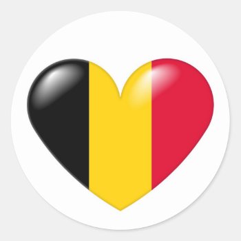 Belgian Heart Sticker - Coeur Belge by madelaide at Zazzle