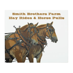 Belgian Horse Draft Deam Metal Wall Art