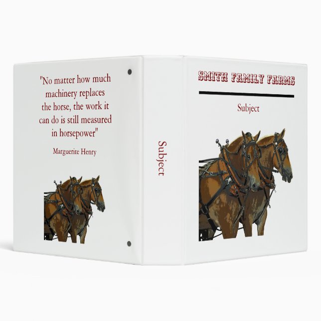 Belgian Horse Draft Team Binder (Background)