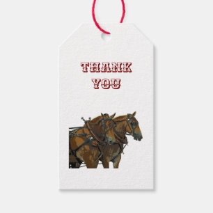 Belgian Horse Draft Team Gift Tag