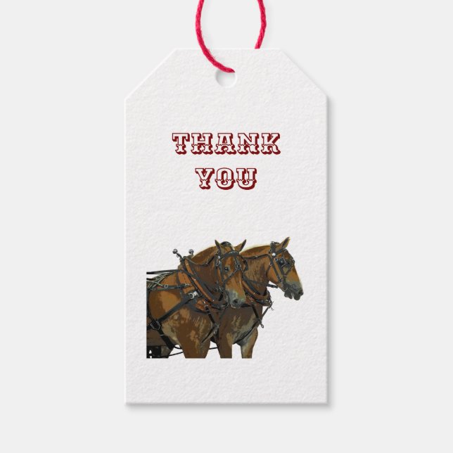 Belgian Horse Draft Team Gift Tag (Front)