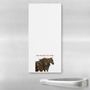 Belgian Horse Draft Team Metalic Notepad