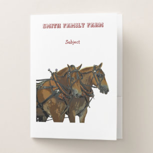 Belgian Horse Draft Team Pocket Folders