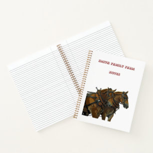 Belgian Horse Draft Team Spiral Notebook