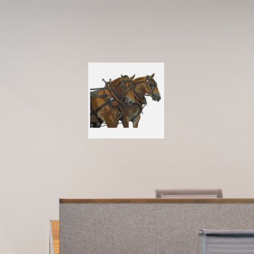 Belgian Horse Draft Team Wall Decal