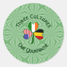 Belgian Irish American Shamrock Flag Personalized
