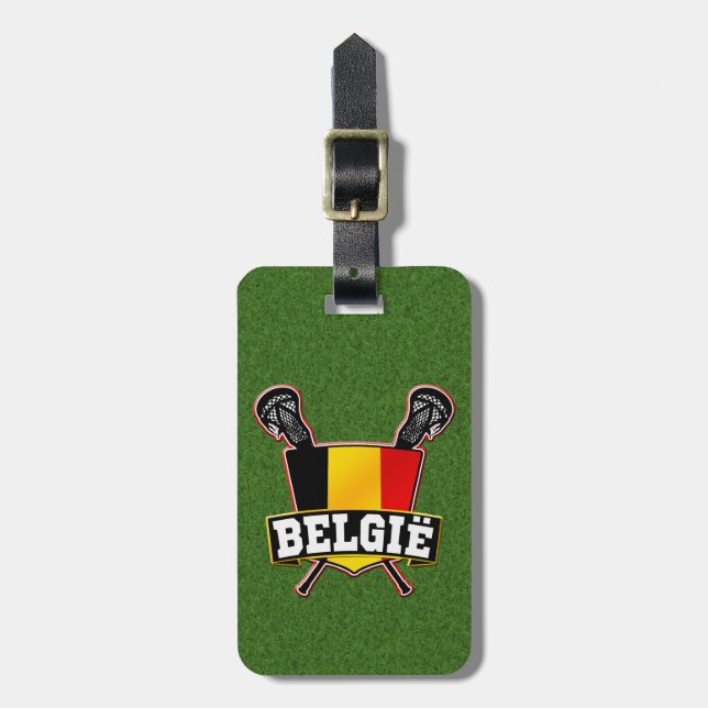 Belgian Lacrosse Luggage Tag Template (Front Vertical)