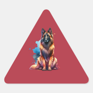 Belgian Laekenois Dog Triangle Sticker