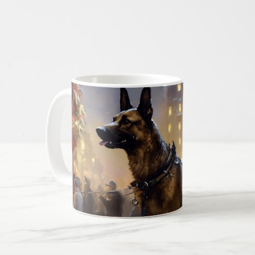 Belgian Malinoi Christmas Festive Season  Coffee Mug