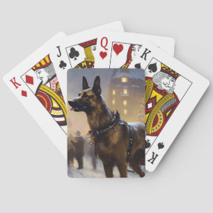 Belgian Malinoi Christmas Festive Season Poker Cards
