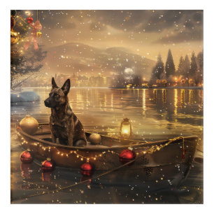 Belgian Malinoi Christmas Festive Voyage Acrylic Print