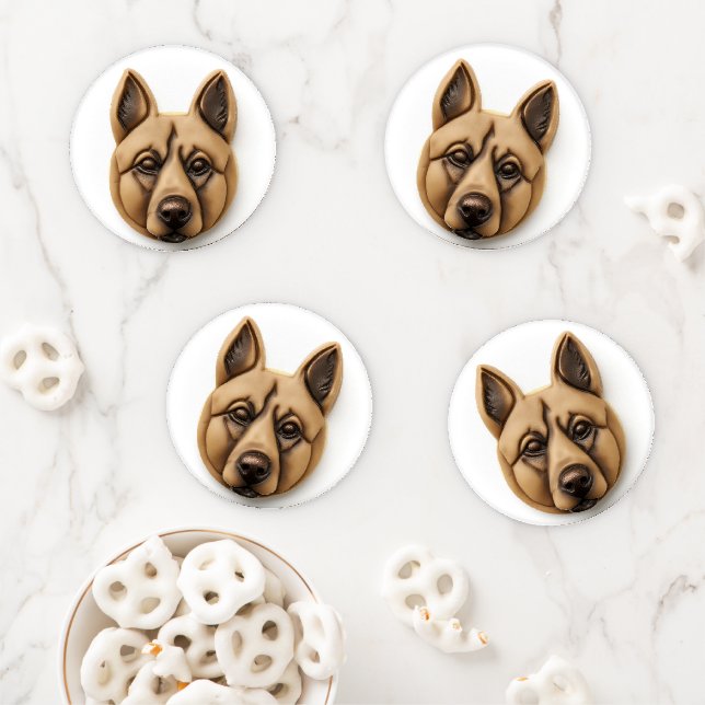 Belgian Malinoi Dog 3D Inspired Coaster Set (In Situ)