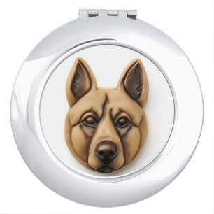 Belgian Malinoi Dog 3D Inspired Compact Mirror