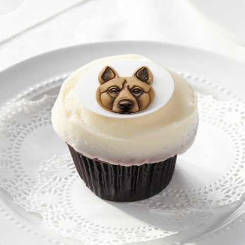 Belgian Malinoi Dog 3D Inspired Edible Frosting Rounds