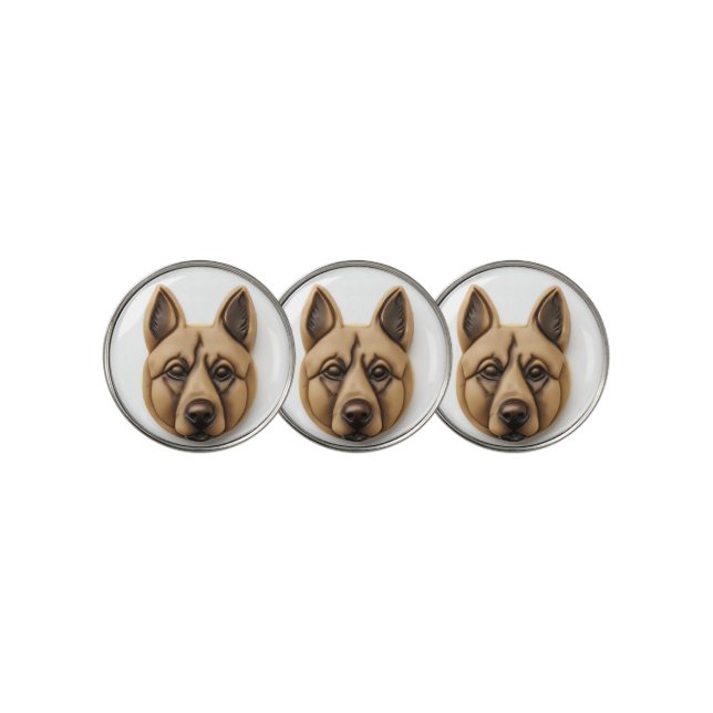 Belgian Malinoi Dog 3D Inspired Golf Ball Marker (3 Up)