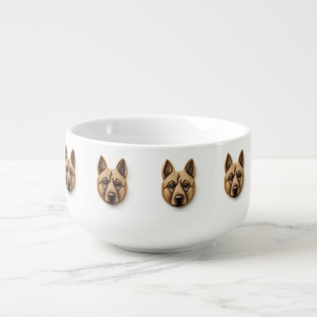 Belgian Malinoi Dog 3D Inspired Soup Mug (Front)
