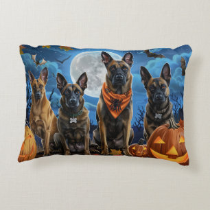 Belgian Malinoi Halloween Spooky Accent Pillow
