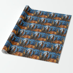 Belgian Malinoi Halloween Spooky Wrapping Paper