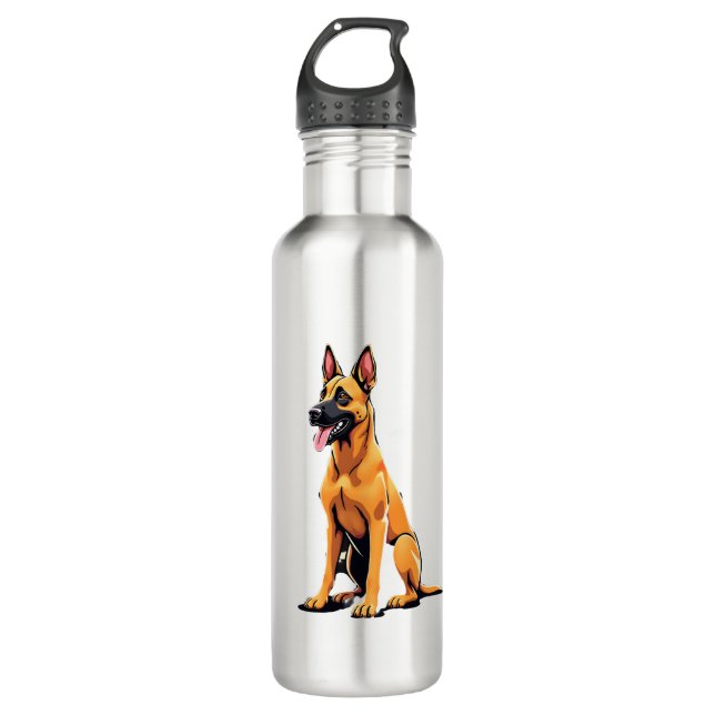 Belgian Malinois (3) Stainless Steel Water Bottle (Front)