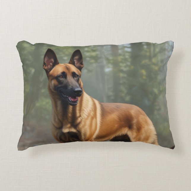 Belgian Malinois Accent Pillow (Front)