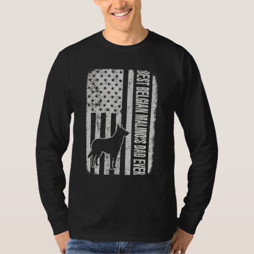 Belgian Malinois American Flag   Dog T_Shirt