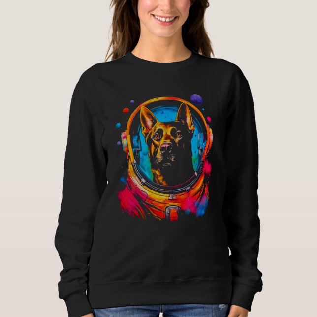 Belgian Malinois  Astronaut Dog Sweatshirt (Front)