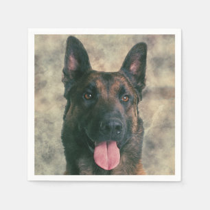Belgian Malinois - Belgian shepherd -Maligator Napkins