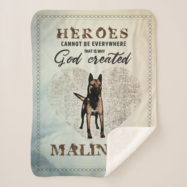 Belgian Malinois - Belgian shepherd -Maligator Sherpa Blanket (Front)