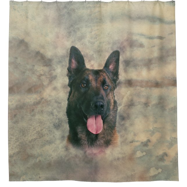 Belgian Malinois - Belgian shepherd -Maligator Shower Curtain (Front)