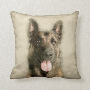 Belgian Malinois - Belgian shepherd -Maligator Throw Pillow